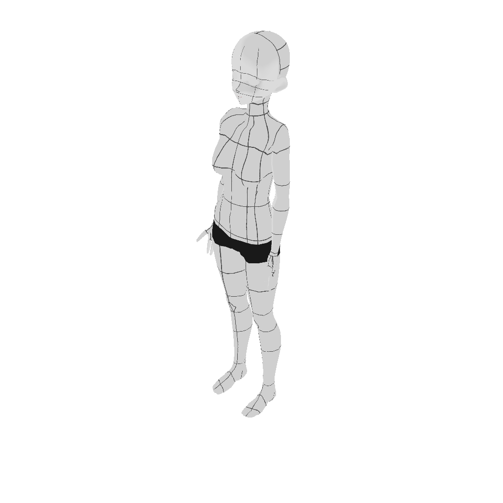 Blank model female